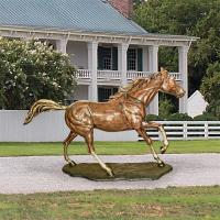 Galloping Steed Bronze Horse Statue plus freight-DTKW76423