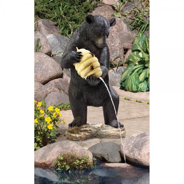 Beehive Black Bear Spitter Piped Statue plus freight