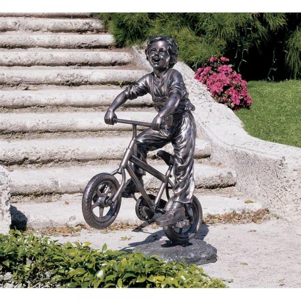 Out For A Ride Boy On Bike Statue plus freight