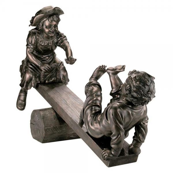 Lighter Than Air Girl & Boy Statue plus freight