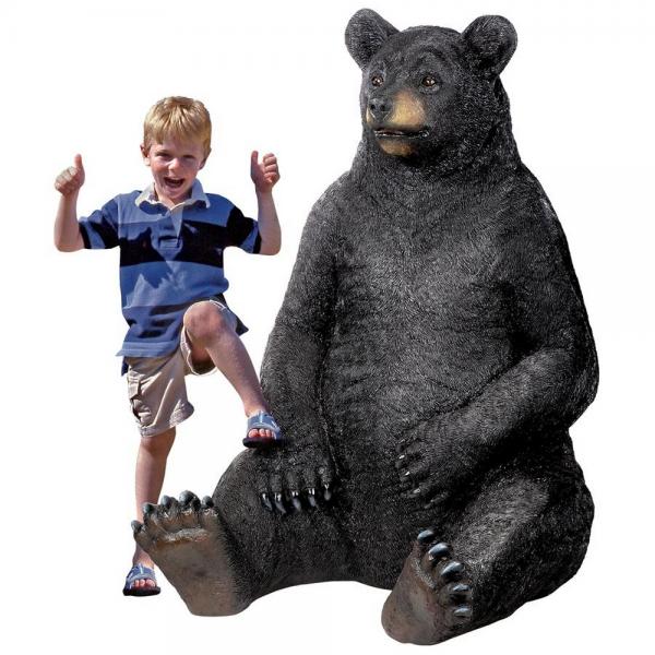 Bear Zerk Giant Sitting Black Bear plus freight