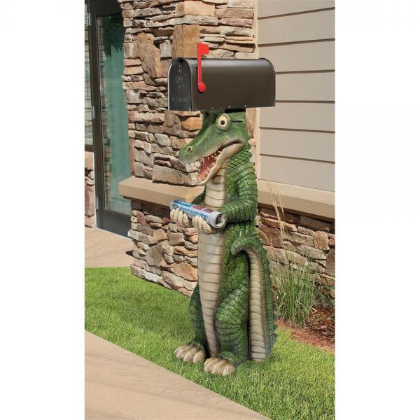 Postal Gator Mail Post Sleeve Statue plus freight