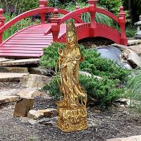 Golden Guan Yin Statue plus freight-DTKY30475