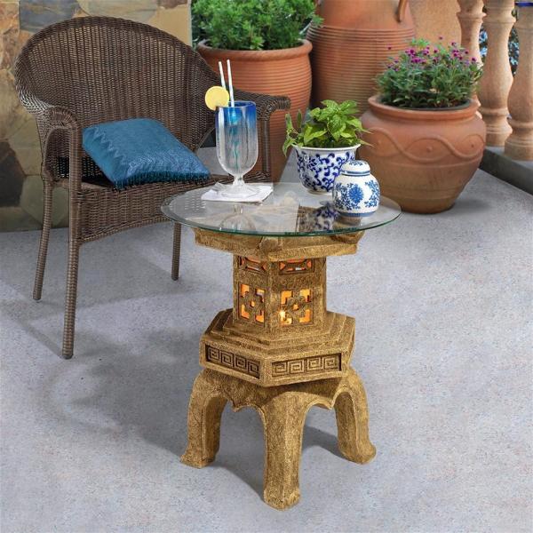 Tranquil Pagoda Illuminated Side Table plus freight