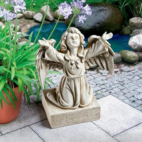 Look To The Heavens Kneeling Angel Statue plus freight