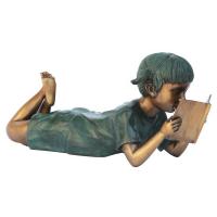 Bookworm Girl Reader Bronze Statue plus freight-DTMP95727