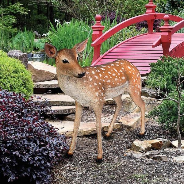 Spotted Deer Fawn Statue plus freight