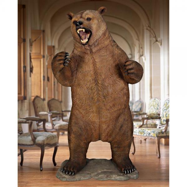 Growling Grizzly Bear Statue plus freight