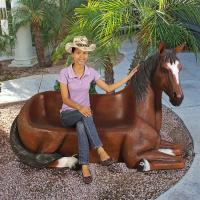 Saddle Up Horse Bench plus freight-DTNE130004