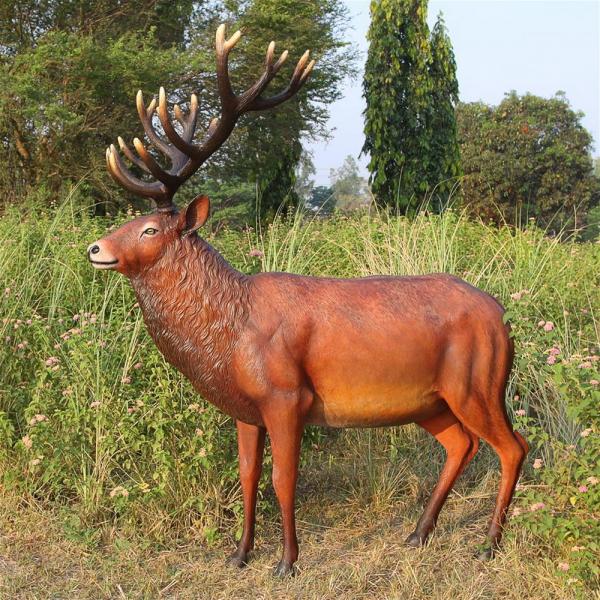 Grand Scale Red Deer Buck Statue plus freight