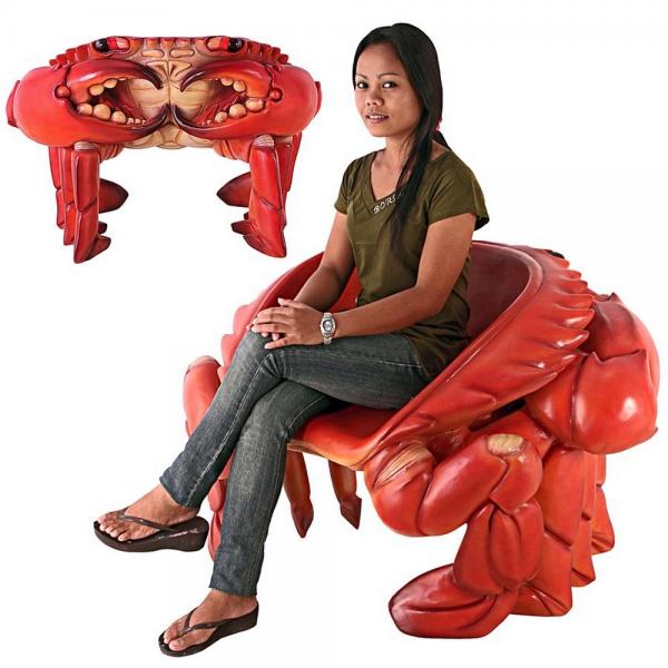 Spice Islands King Crab Chair Red Finish plus freight