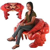 Spice Islands King Crab Chair Red Finish plus freight-DTNE590079