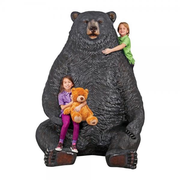 Sitting Pretty Black Bear Statue plus freight