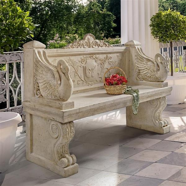 Giant Neoclassical Swan Garden Bench plus freight