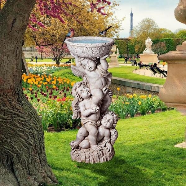 Three Cherub Statue With Urn plus freight