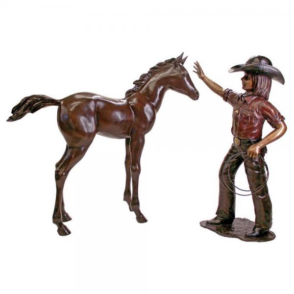 Little Cowgirl With Foal Set plus freight