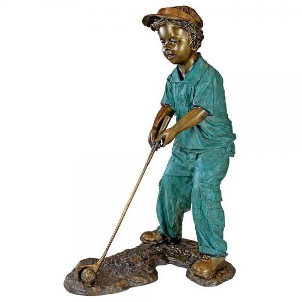 Gabe Boy Golfer Bronze Statue plus freight