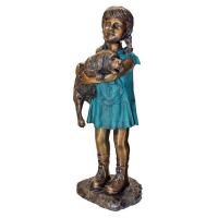 Can I Keep Him Girl With Dog Bronze plus freight-DTPN6569