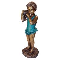 Sea Shell Sounds Standing Girl Bronze plus freight-DTPN6572