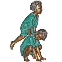 Leap Froggin Boys Bronze Statue plus freight-DTPN6605