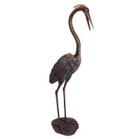 Grande Heron Head High Bronze Statue plus freight-DTPN69702