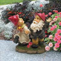 Dancing Duo Garden Gnomes plus freight-DTQL153946