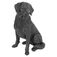 Black Labrador Retriever Dog Statue plus freight-DTQL156176