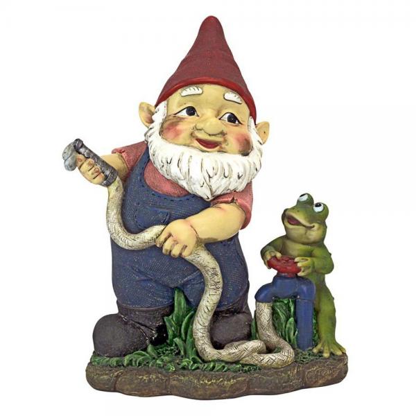 Firefighter Franz & Frog Gnome Statue plus freight