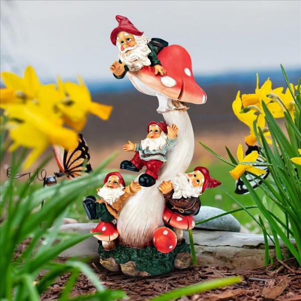 Mushroom Madness Garden Gnome Statue plus freight