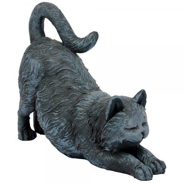 Playful Cat Stretching Statue plus freight