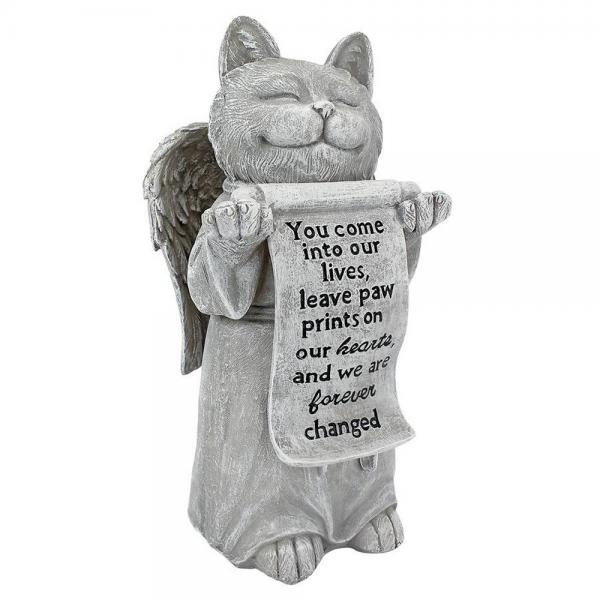 Paw Prints On Our Hearts Cat Statue plus freight