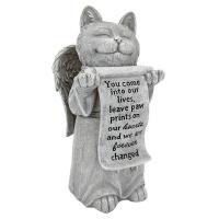 Paw Prints On Our Hearts Cat Statue plus freight-DTQL59385