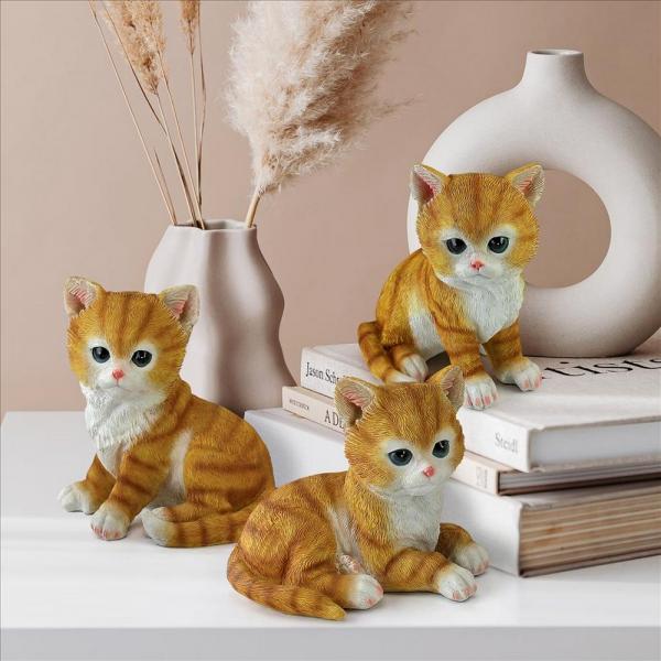 Tabby Kitten Statues Set of 3 plus freight