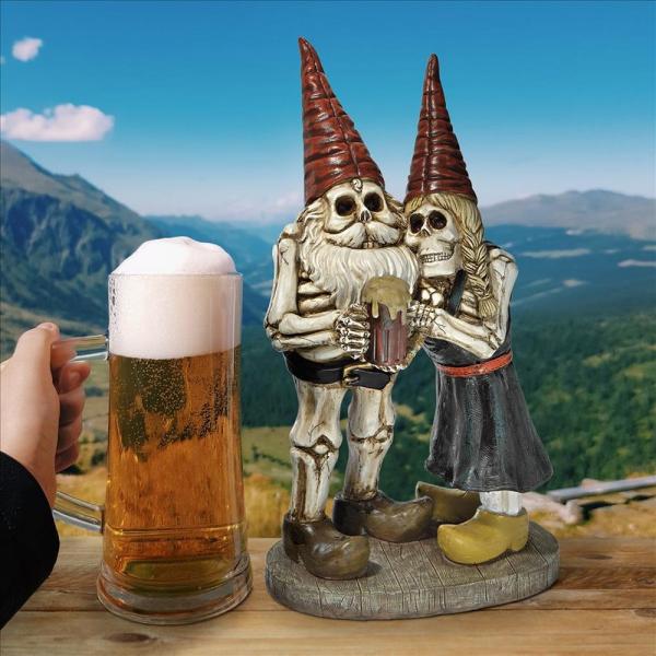Bones And Brew Skeleton Gnomes Statue plus freight