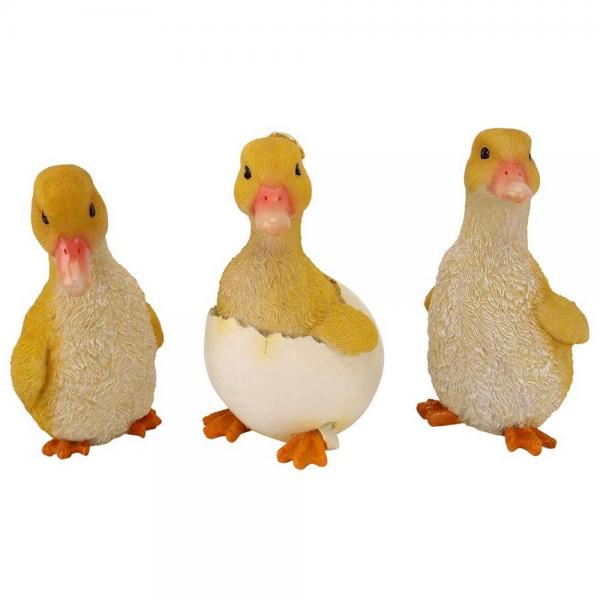 Duckling Brood Garden Statues Set of 3 plus freight