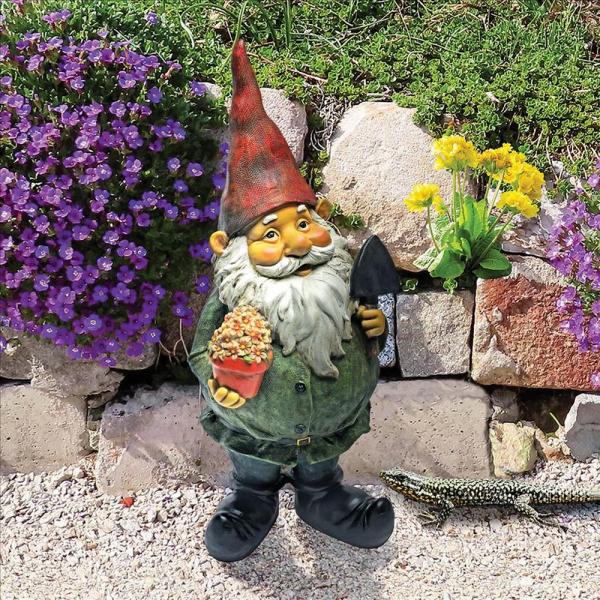 Dagobert With Gifts Garden Gnome Statue plus freight