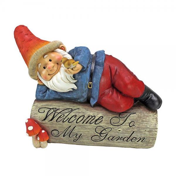 Gideon The Garden Gnome Welcome Sign plus freight