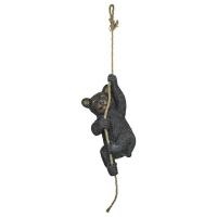 Swinging Bocephus Bear On Rope Statue plus freight-DTQM2897000