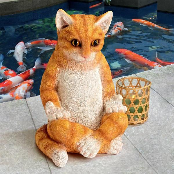 Zen Kitty Meditating Cat Statue plus freight