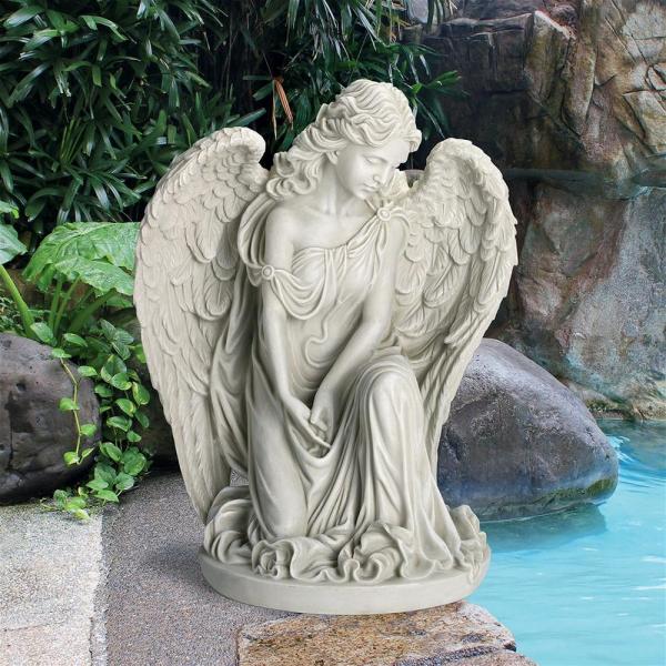 Quiet Countenance Praying Angel Statue plus freight