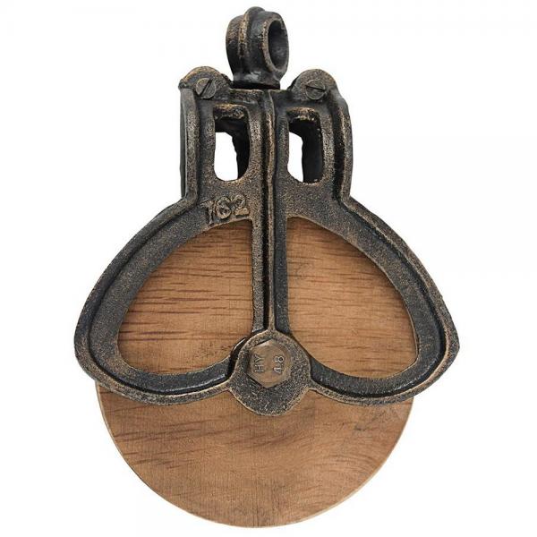 Medium Iron & Wood Farm Pulley plus freight