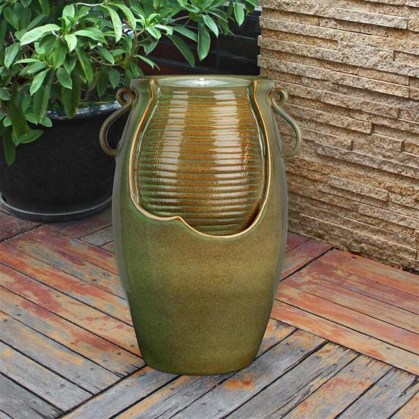 Ceramic Rippling Jar Fountain plus freight