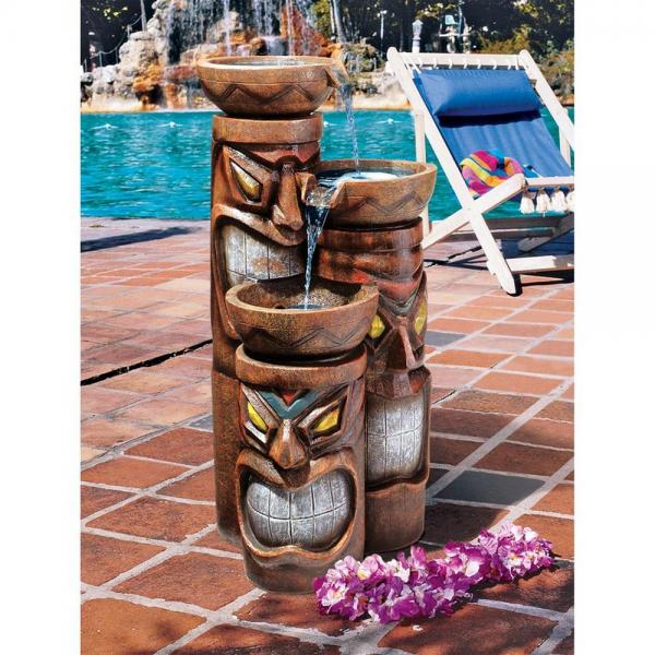 Cascading Aloha Tiki 3 Bowl Fountain plus freight