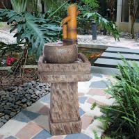 Bamboo Wellspring Pedestal Fountain plus freight-DTSS12696