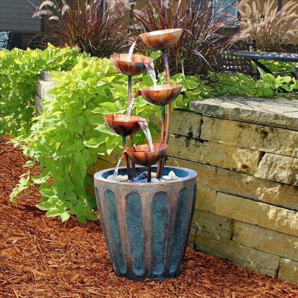 Copper Falls Cascading Garden Fountain plus freight