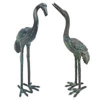 Bronze Cranes Pair Small plus freight-DTSU2025