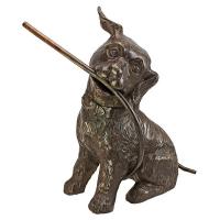Dog With Hose Bronze Statue plus freight-DTSU311