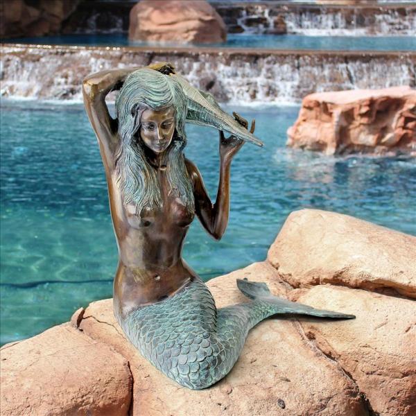 Medium Isle of Capri Bronze Mermaid plus freight