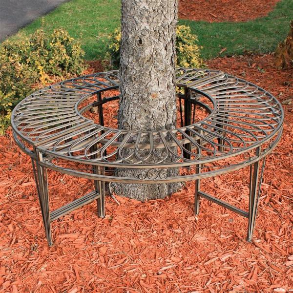 Gothic Roundabout Steel Garden Bench plus freight