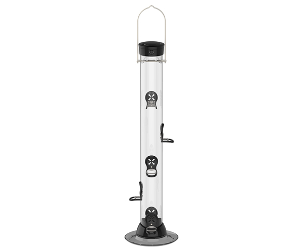ONYX 2.75 in dia. 24 in Tube 6 port Nyjer Seed Feeder withremovable Base